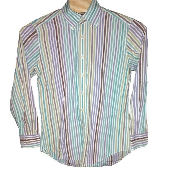 Boden Striped Button‎ Down Long Sleeve Men's (15 1/2) Shirt - Picture 2 of 7
